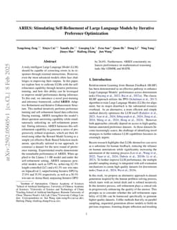 ARIES: Stimulating Self-Refinement of Large Language Models by Iterative Preference Optimization