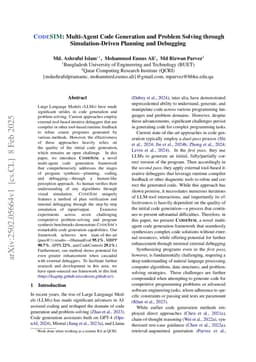 CODESIM: Multi-Agent Code Generation and Problem Solving through Simulation-Driven Planning and Debugging