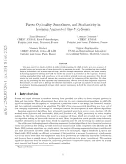 Pareto-Optimality, Smoothness, and Stochasticity in Learning-Augmented One-Max-Search