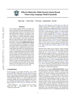 Effective Black-Box Multi-Faceted Attacks Breach Vision Large Language Model Guardrails