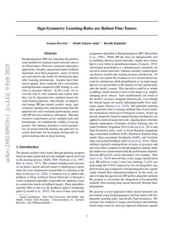 Sign-Symmetry Learning Rules are Robust Fine-Tuners