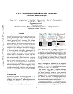ClinKD: Cross-Modal Clinical Knowledge Distiller For Multi-Task Medical Images