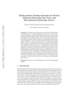 Multi-granular Training Strategies for Robust Multi-hop Reasoning Over Noisy and Heterogeneous Knowledge Sources