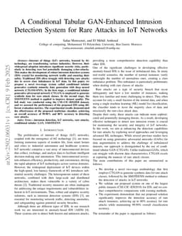 A Conditional Tabular GAN-Enhanced Intrusion Detection System for Rare Attacks in IoT Networks