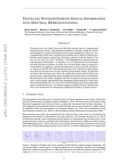 Traveling Waves Integrate Spatial Information Through Time