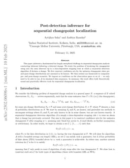 Post-detection inference for sequential changepoint localization