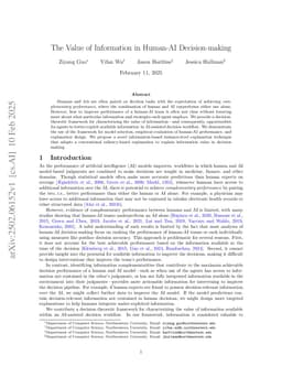 The Value of Information in Human-AI Decision-making