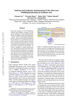 SeaExam and SeaBench: Benchmarking LLMs with Local Multilingual Questions in Southeast Asia
