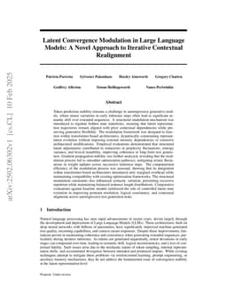 Latent Convergence Modulation in Large Language Models: A Novel Approach to Iterative Contextual Realignment