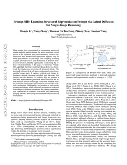 Prompt-SID: Learning Structural Representation Prompt via Latent Diffusion for Single-Image Denoising