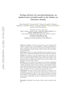 Testing software for non-discrimination: an updated and extended audit in the Italian car insurance domain