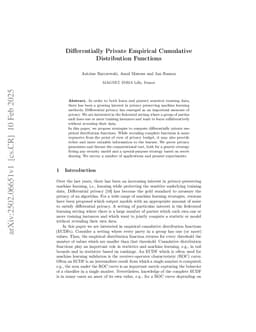 Differentially Private Empirical Cumulative Distribution Functions