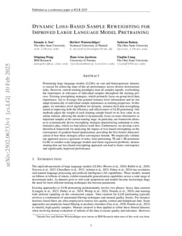 Dynamic Loss-Based Sample Reweighting for Improved Large Language Model Pretraining