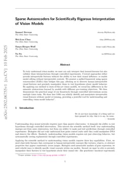 Sparse Autoencoders for Scientifically Rigorous Interpretation of Vision Models
