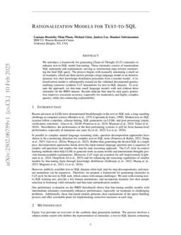Rationalization Models for Text-to-SQL