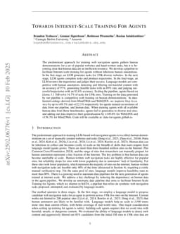 Towards Internet-Scale Training For Agents