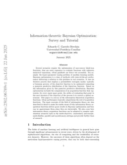 Information-theoretic Bayesian Optimization: Survey and Tutorial