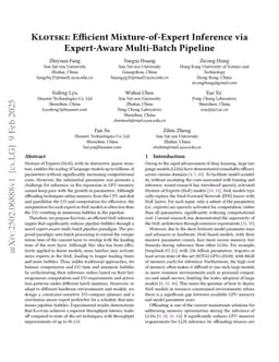 Klotski: Efficient Mixture-of-Expert Inference via Expert-Aware Multi-Batch Pipeline
