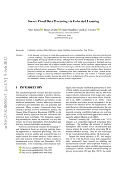 Secure Visual Data Processing via Federated Learning