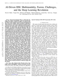 AI-Driven HSI: Multimodality, Fusion, Challenges, and the Deep Learning Revolution