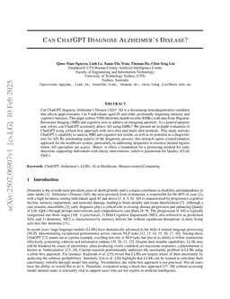 Can ChatGPT Diagnose Alzheimer's Disease?