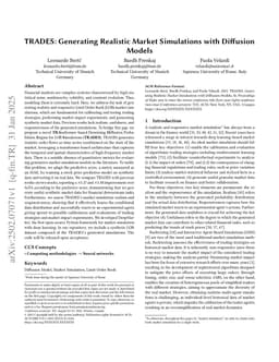TRADES: Generating Realistic Market Simulations with Diffusion Models