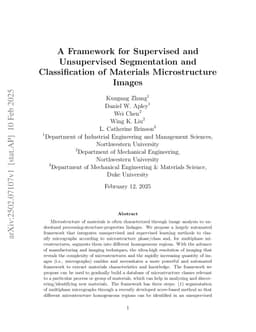 A Framework for Supervised and Unsupervised Segmentation and Classification of Materials Microstructure Images