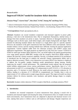 Improved YOLOv7 model for insulator defect detection