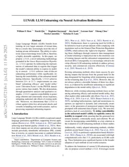 LUNAR: LLM Unlearning via Neural Activation Redirection