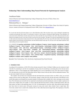 Enhancing Video Understanding: Deep Neural Networks for Spatiotemporal Analysis