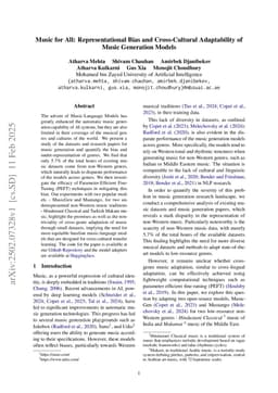Music for All: Representational Bias and Cross-Cultural Adaptability of Music Generation Models