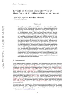 Effects of Random Edge-Dropping on Over-Squashing in Graph Neural Networks