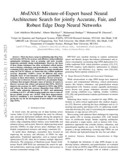 MoENAS: Mixture-of-Expert based Neural Architecture Search for jointly Accurate, Fair, and Robust Edge Deep Neural Networks