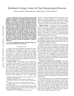 Distributed Coverage Control for Time-Varying Spatial Processes