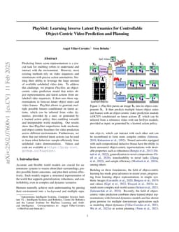 PlaySlot: Learning Inverse Latent Dynamics for Controllable Object-Centric Video Prediction and Planning