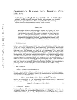 Consistency Training with Physical Constraints