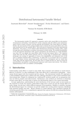 Distributional Instrumental Variable Method