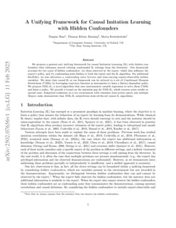 A Unifying Framework for Causal Imitation Learning with Hidden Confounders