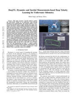 DeepVL: Dynamics and Inertial Measurements-based Deep Velocity Learning for Underwater Odometry