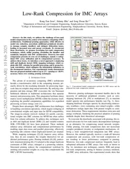 Low-Rank Compression for IMC Arrays