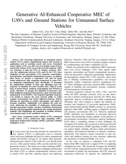 Generative AI-Enhanced Cooperative MEC of UAVs and Ground Stations for Unmanned Surface Vehicles