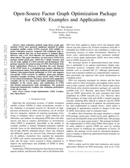 Open-Source Factor Graph Optimization Package for GNSS: Examples and Applications