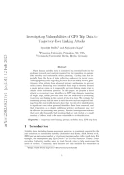 Investigating Vulnerabilities of GPS Trip Data to Trajectory-User Linking Attacks
