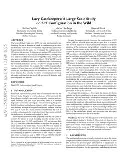 Lazy Gatekeepers: A Large-Scale Study on SPF Configuration in the Wild