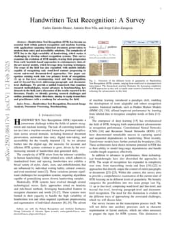 Handwritten Text Recognition: A Survey