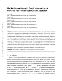 Matrix Completion with Graph Information: A Provable Nonconvex Optimization Approach