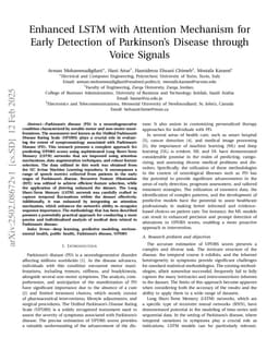 Enhanced LSTM by Attention Mechanism for Early Detection of Parkinson's Disease through Voice Signals
