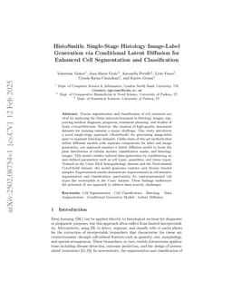 HistoSmith: Single-Stage Histology Image-Label Generation via Conditional Latent Diffusion for Enhanced Cell Segmentation and Classification