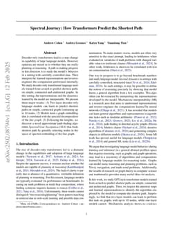 Spectral Journey: How Transformers Predict the Shortest Path