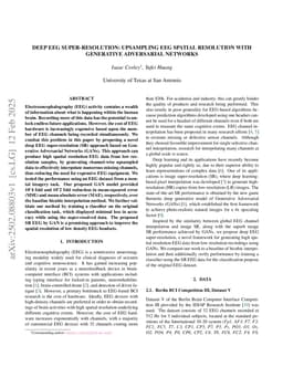 Deep EEG Super-Resolution: Upsampling EEG Spatial Resolution with Generative Adversarial Networks